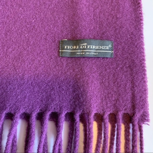 FIORI DI FIRENZE Long wool blanket scarf shawl wrap Italian wool winter luxury - Picture 4 of 8